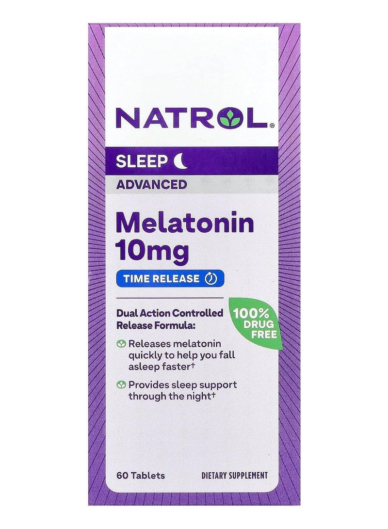 Natrol Melatonin Advanced Sleep 10mg - 60 Tablets, Packaging May Vary - Image 1
